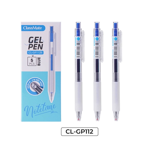 Bút gel bấm NoteTime CL-GP112B xanh 0.5mm