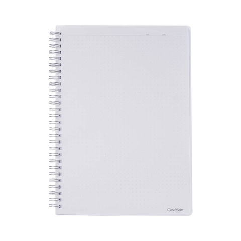 Sổ LB5-20-015, Khổ B5, bìa nhựa trong vân chéo, chấm dotgrid, ĐL70gsm, 200 trang