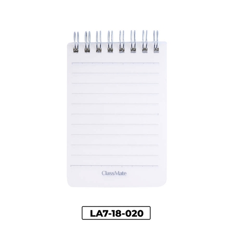 Sổ LA7-18-020, Khổ A7, bìa nhựa trong vân sần, dòng kẻ ngang ĐL80gsm, 180 trang