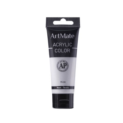 Màu Acrylic tuýp 75ml AM-AC0004 màu silver