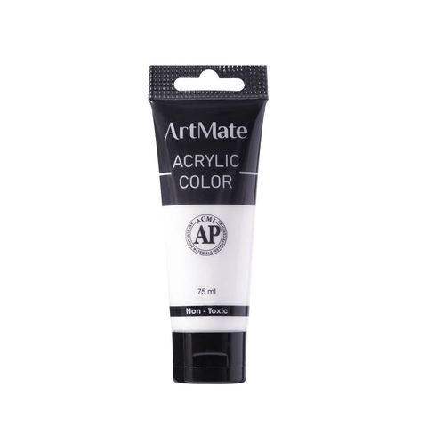 Màu Acrylic tuýp 75ml AM-AC0004 màu trắng