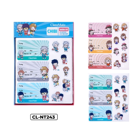 Nhãn vở Boys & girls kèm sticker CL-NT243
