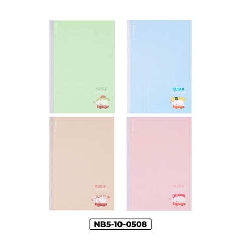 Vở NB5-10-0508, May gáy, kẻ caro 6x6mm, khổ B5, ĐL 80gsm, 100 trang