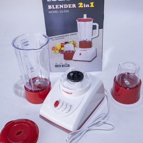 Máy xay sinh tố 2 cối nhựa LUGIO -1,25L Model LG-526