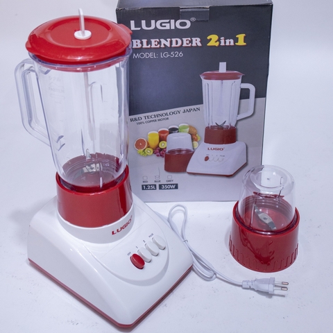 Máy xay sinh tố 2 cối nhựa LUGIO -1,25L Model LG-526