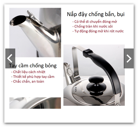 Ấm đun nước cao cấp DURAKING model LG-351ST