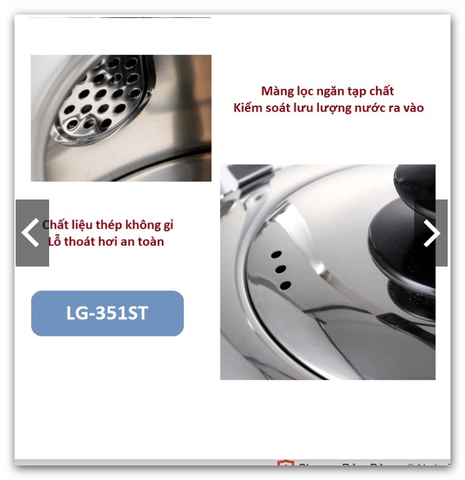 Ấm đun nước cao cấp DURAKING model LG-351ST