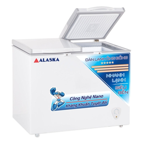 Tủ Đông mát Alaska BCD 5068CI inverter tiết kiệm điện dung lượng 372L, dàn lạnh bằng đồng