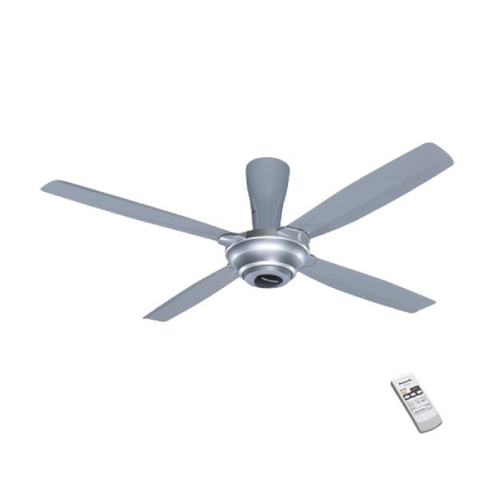 Quạt trần Panasonic F-56MPG-S: 4 cánh màu bạc, Có Điều khiển, chiều dài ti 40cm, Đường kính cánh 140cm