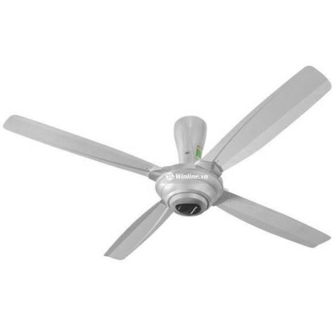 Quạt trần Panasonic F-56MPG-S: 4 cánh màu bạc, Có Điều khiển, chiều dài ti 40cm, Đường kính cánh 140cm