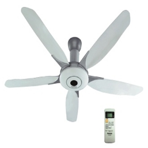 Quạt trần Panasonic F-60WWK-S: 5 cánh, Có Điều khiển, chiều dài ti 22.5cm, Đường kính cánh 150cm