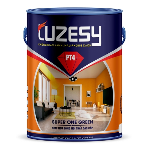 LUZESY - SUPER ONE GREEN Sơn phủ nội thất siêu bóng đặc biệt