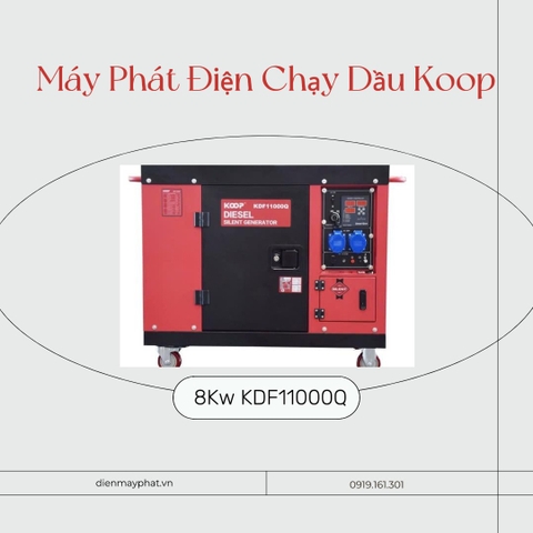Máy phát điện chạy dầu 8kW Koop KDF11000Q - Chính hãng