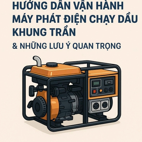 Hướng Dẫn Vận Hành Máy Phát Điện Chạy Dầu Khung Trần & Những Lưu Ý Quan Trọng
