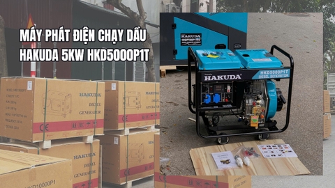 Máy phát điện chạy dầu HAKUDA 5KW HKD5000P1T – An toàn, bền bỉ cho mọi gia đình & công trình