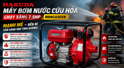 Đánh Giá Máy Bơm Nước Cứu Hỏa Chạy Xăng HAKUDA 7.5HP MBNCA50XN