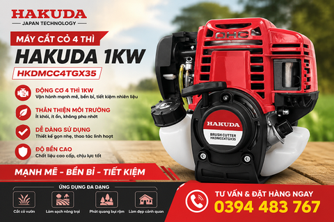 Máy Cắt Cỏ 1KW HAKUDA HKDMCC4TGX35 4 Thì