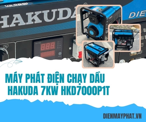 Mất điện không còn là nỗi lo: Máy phát điện chạy dầu HAKUDA 7KW HKD7000P1T