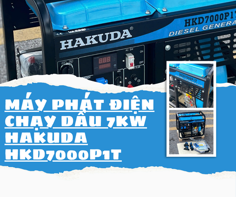 Máy phát điện chạy dầu 7KW Hakuda: Giải pháp dự phòng toàn diện cho gia đình và doanh nghiệp