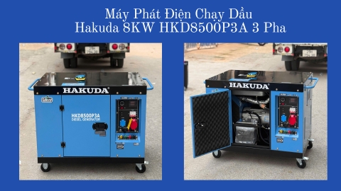 Máy phát điện chạy dầu diesel 8KW HAKUDA HKD8500P3A 3 pha: Sức mạnh công nghiệp – Vận hành thông minh