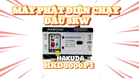 Máy phát điện chạy dầu 8KW HAKUDA HKD8000P3 380V chống ồn – Giải pháp điện ổn định cho nhà xưởng & công trình