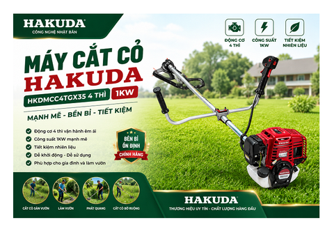 Máy Cắt Cỏ HAKUDA HKDMCC4TGX35 1KW 4 Thì – Lựa Chọn Cho Gia Đình Và Làm Vườn