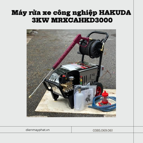 Khám phá sức mạnh của Máy rửa xe công nghiệp HAKUDA 3KW MRXCAHKD3000
