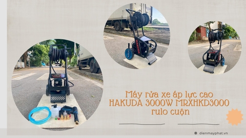 Review chi tiết máy rửa xe áp lực cao HAKUDA 3000W MRXHKD3000