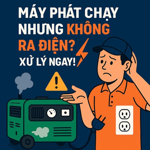 Làm thế nào khi máy phát vẫn hoạt động nhưng không ra điện? Đừng vội gọi thợ!