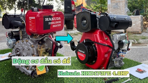 Động cơ dầu Hakuda HKD173FE 4.8HP có đề: Lựa chọn vàng cho mọi công việc!