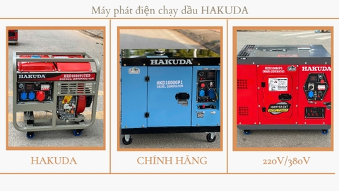 Máy phát điện chạy dầu HAKUDA – Lựa chọn đáng tin cậy cho mọi công trình