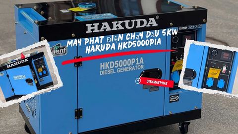Máy phát điện chạy dầu HAKUDA 5KW HKD5000P1A: Đẳng cấp công nghệ mới