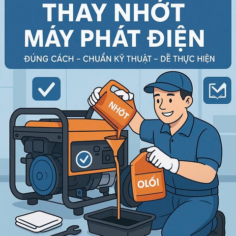 Hướng dẫn thay nhớt máy phát điện đúng cách – Chuẩn kỹ thuật, dễ thực hiện