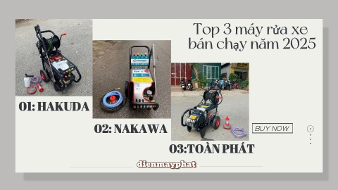 TOP 3 máy rửa xe bán chạy nhất năm 2025