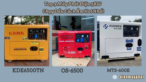 Top 3 máy phát điện chạy dầu cách âm 5KW hot hiện nay