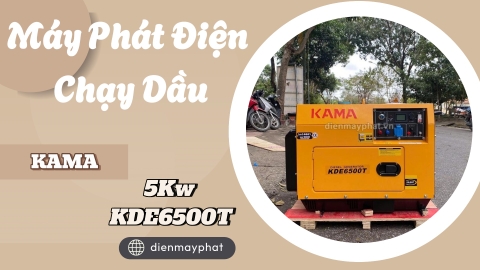 Máy phát điện chạy dầu KAMA 5KW KDE6500T