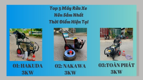 Top 3 máy rửa xe nên mua nhất thời điểm hiện tại