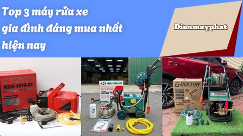 Top 3 máy rửa xe gia đình đáng mua nhất hiện nay