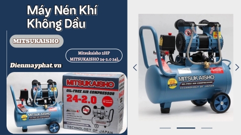 Máy nén khí không dầu Mitsukaisho 2HP MITSUKAISHO 24-2.0 24L - Công nghệ hiện đại của Nhật Bản