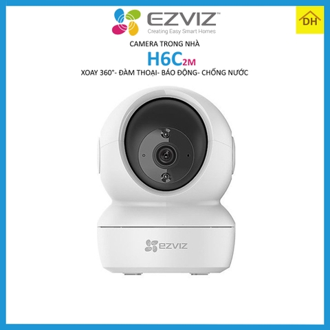 Camera EZVIZ H6C 2M 1080p Xoay 360 Độ- Đàm Thoại 2 Chiều- Báo Động Chống Trộm- Wifi Trong Nhà Chính Hãng