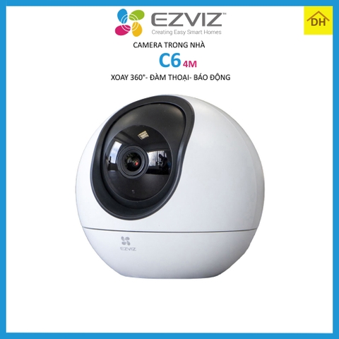 Camera EZVIZ C6 4M 2k Cao Cấp- Đàm Thoại 2 Chiều- Báo Động Chống Trộm- Wifi Trong Nhà Chính Hãng