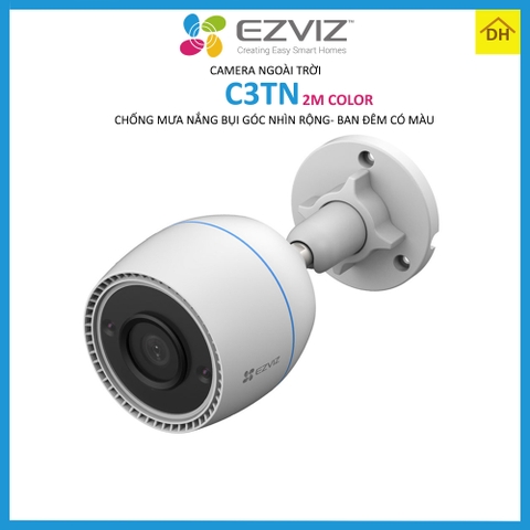 Camera EZVIZ C3TN LOLOR 2M 1080p Góc Rộng 2.8mm-Ban Đêm Có Màu- Chống Nước- Wifi Ngoài Trời Chính Hãng