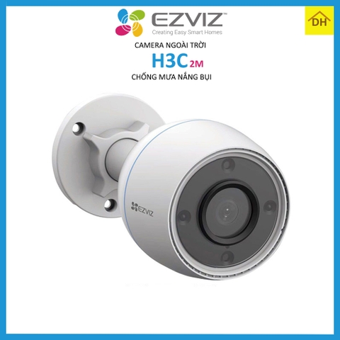 Camera EZVIZ H3C 2M FHD 1080p Góc Rộng 2.8mm- Chống Nước- Wifi Ngoài Trời Chính Hãng