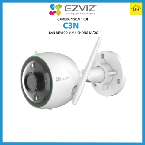 Camera EZVIZ C3N LOLOR 2M 1080p Góc Rộng 2.8mm-Ban Đêm Có Màu- Chống Nước- Wifi Ngoài Trời Chính Hãng