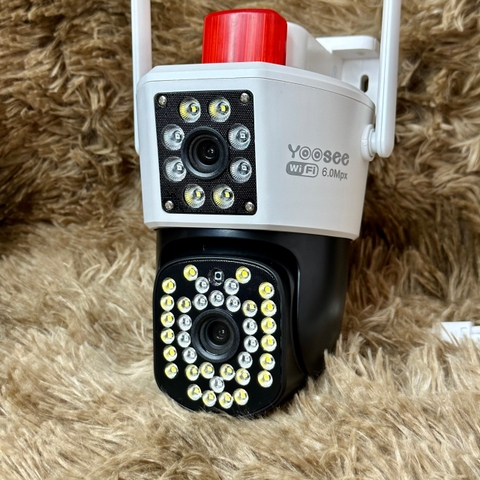 Camera YOOSEE PTZ 2 Mắt 8.0Mp 44 Đèn Led Siêu Sáng Xoay 360 Độ- Xem 2 Vị Trí Khác Nhau Trên 1 Camera- Đàm Thoại 2 Chiều- Báo Động Chống Trộm- Ban Đêm Có Màu- Wifi Không Dây Ngoài Trời