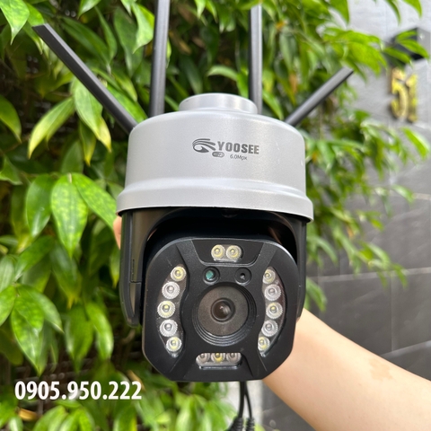 Camera YOOSEE PTZ3015 Xoay 360 Độ Full HD 5.0M- Đàm Thoại 2 Chiều- Báo Động Chống Trộm- Ban Đêm Có Màu- Wifi Không Dây Ngoài Trời