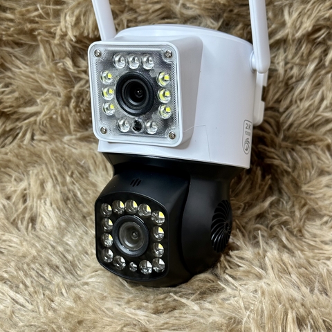 Camera YOOSEE PTZ 2 Mắt 5M (Mẫu Mới) Xoay 360 Độ- Xem 2 Vị Trí Khác Nhau Trên 1 Camera- Đàm Thoại 2 Chiều- Báo Động Chống Trộm- Ban Đêm Có Màu- Wifi Không Dây Ngoài Trời