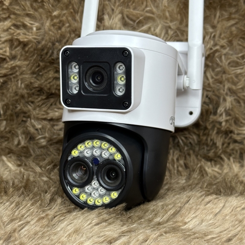 Camera YOOSEE PTZ 3 Mắt 8.0M Q26 (2 Mắt Xem 1 Mắt Zoom Siêu Nét) Xoay 360 Độ- Xem 2 Vị Trí Khác Nhau Trên 1 Camera- Đàm Thoại 2 Chiều- Báo Động Chống Trộm- Ban Đêm Có Màu- Wifi Không Dây Ngoài Trời