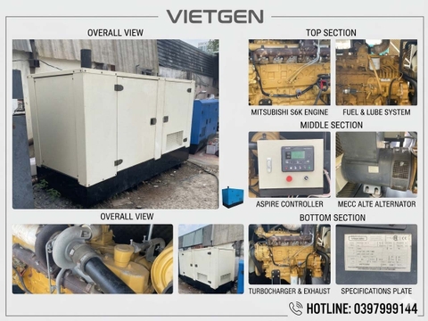 Máy Phát Điện Cũ 85kVA – Động Cơ Mitsubishi S6K
