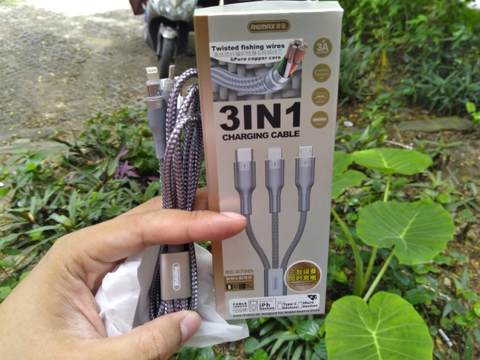 [SE35] Cáp sạc Remax 3 đầu 070th